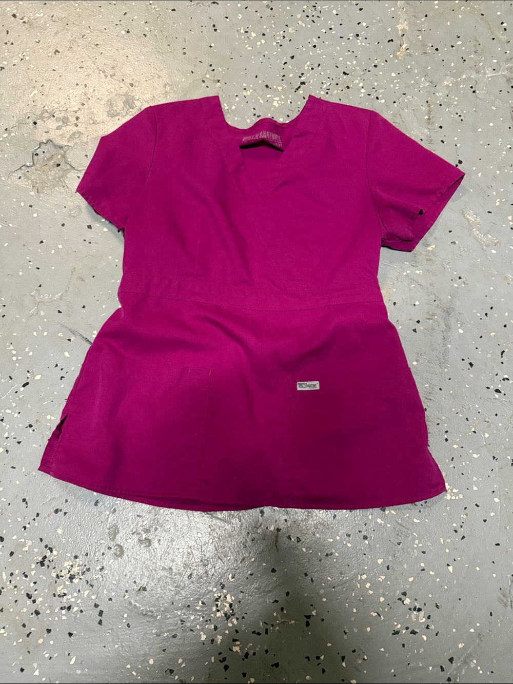 Bright Fuchsia V-Neck Medical Scrub Top